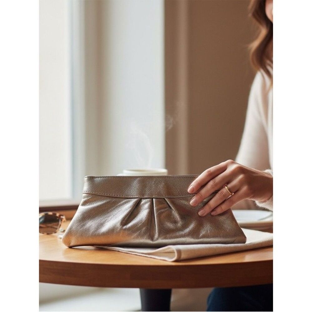 Vintage Y2K Lauren Merkin Silver Clutch